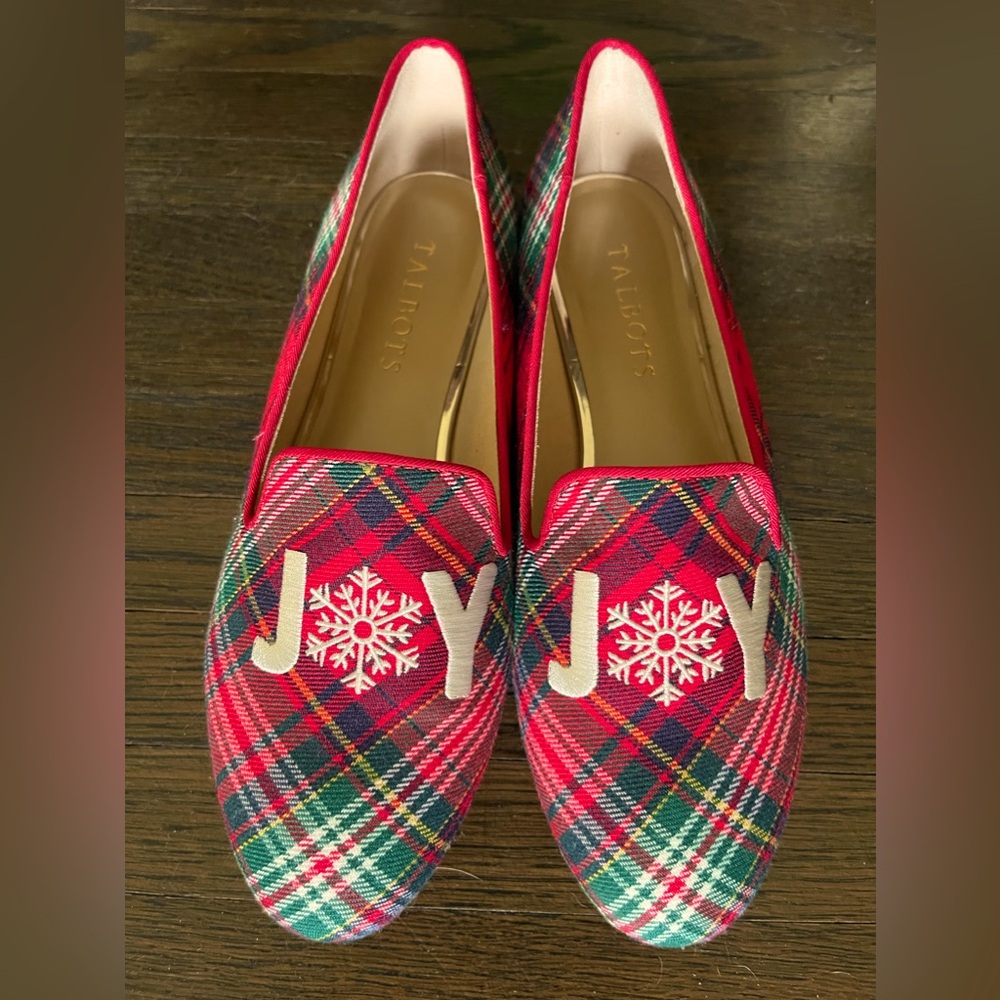 Talbots loafer- Christmas plaid “Ryan” novelty flats